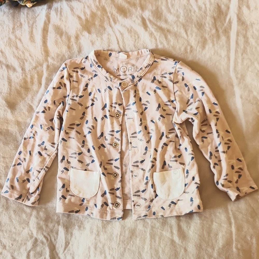 Bamboo baby girl snap jacket/cardigan